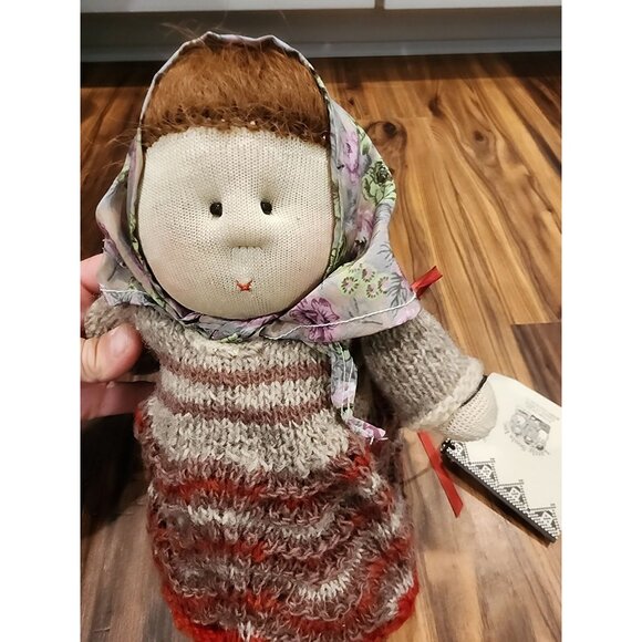 Bobita Handmade Romanian Folk Doll by Little Souls Inc 1994 – Knit Wool Dress 10 - Picture 2 of 10